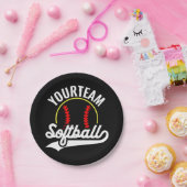 Softball Team Speler VOEG NAAM TOE Personalized Le Papieren Bordje (Feest)