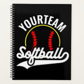 Softball Team Speler VOEG NAAM TOE Personalized Le Planner (Voorkant)