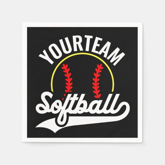 Softball Team Speler VOEG NAAM TOE Personalized Le Servet (Voorkant)