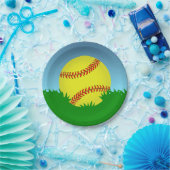 Softball-thema Papieren Bordje (Feest)