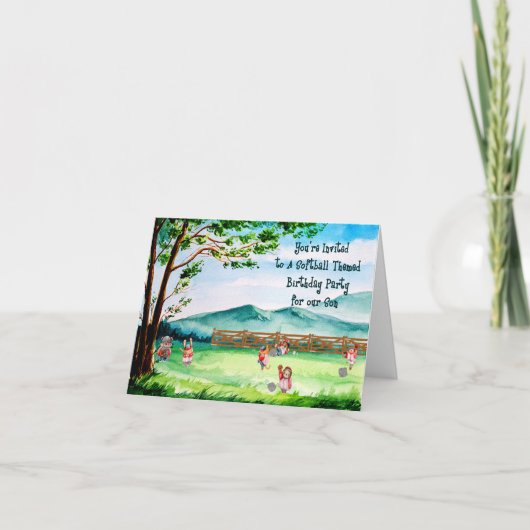 Softball Thmed Birthday Party for Son (Voorkant)