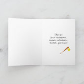 Softball-trainer bedankt je kaart (Binnen)