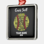 Softball-trainer GIFT PERSONALIZED ornamed Metalen Ornament (Links)
