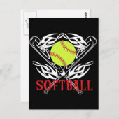 Softball Tribal Briefkaart (Voorkant / Achterkant)