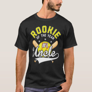 Softball Uncle Rookie van het Jaar 1e B dag thema T-shirt