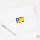 Softball USA Ronde Sticker (Envelop)