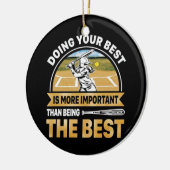 Softball Uw best doen Keramisch Ornament (Links)