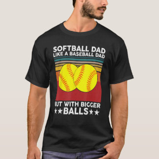  Softball vader als een honkbal vader, Vlag F T-shirt
