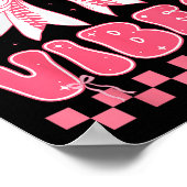 Softball Vibes Softball Couqette Groovy Softball G Poster (Hoek)