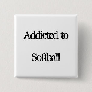 Softball Vierkante Button 5,1 Cm