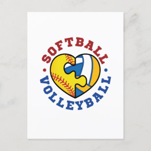 Softball Volleyball Briefkaart