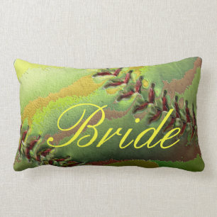 Softball Wedding Theme Pearled Bride Kussen