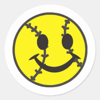 Softball wees gelukkig ronde sticker