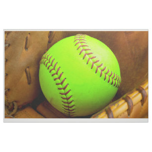 Softball Yellow Fast Cotton (56-inch breedte) Fabr Stof