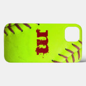 Softball Yellow Fast Monogram Coque ipad (Verso (horizontal))