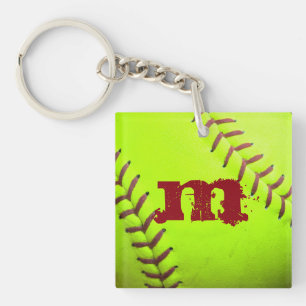 Softball Yellow Fast Pitch 8U 10U 12U 14 Sleutelha Sleutelhanger