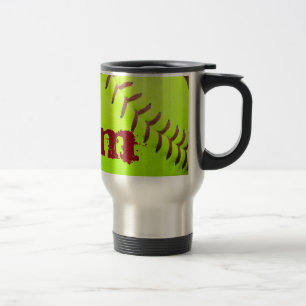 Softball Yellow Fast Pitch 8U 10U Coffee-Mok van 1 Reisbeker