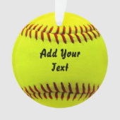 Softball Yellow Softball Sportteam coach Ornament (voorkant)