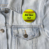 Softball Yellow Softball Sportteam coach Ronde Button 5,7 Cm (In situ)