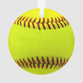  Softball Yellow Team Ornament (achterkant)