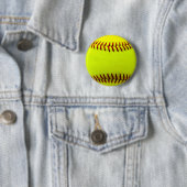  Softball Yellow Team Ronde Button 5,7 Cm (In situ)