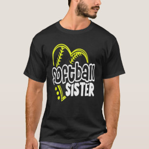 Softball zuster voor mannen jongens jongens meisje t-shirt