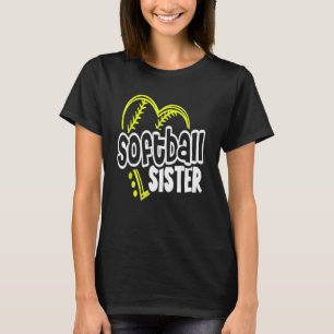 Softball zuster voor mannen jongens jongens meisje t-shirt