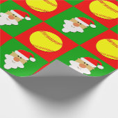 Softballen en kerstbal met kerstbal cadeaupapier (Hoek)