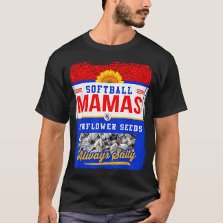 Softbalmamas En Zonnebloempitten Altijd T-shirt