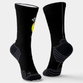 Softbalspeler Aangepaste teamnaam en nummer Sporte Sokken (Gebogen)