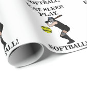 Softbalspeler Coach Sportfeest Cadeaupapier (Rol Hoek)