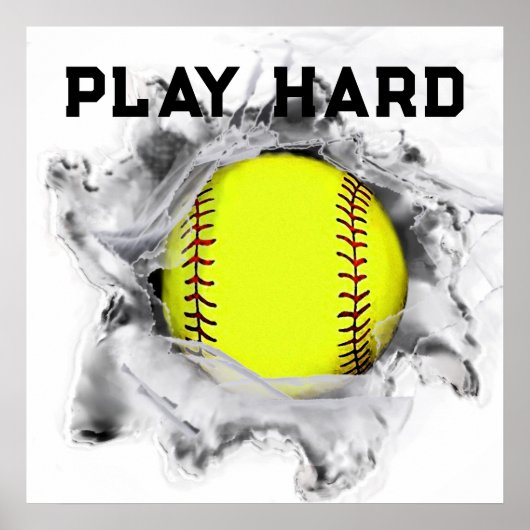 Softbalspeler Poster (Voorkant)