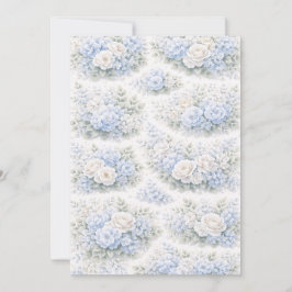 SoftBlue Bloemmotief Elegant Romantisch Botanisch Kaart