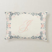 Softest Monogram | Floral Personal Custom Accent Kussen (Achterkant)