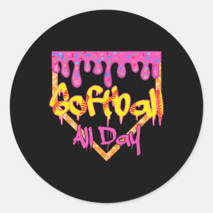Softll All Day Drip Home Plate Ijs Ronde Sticker