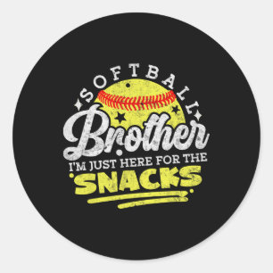 Softll Broer Ik Ben Hier Gewoon Voor De Snacks Gra Ronde Sticker