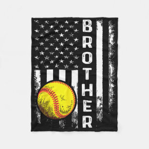 Softll Brother Amerikaanse Vlag Vintage Kerstmis X Fleece Deken