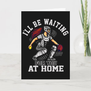 Softll Catcher Wacht Thuis Grappig Sportontwerp Kaart