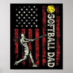 Softll Dad US Flag Cadeaus voor Dad Mannen Patriot Poster