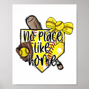 Softll Geen Plaats Als Thuis Grappige Sport Moeder Poster