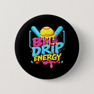 Softll Grote Drip Energie Meisjes Ijs Druppelende  Ronde Button 5,7 Cm