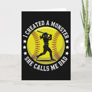 Softll Papa Trots Speler Vintage Sport Quote Thema Kaart