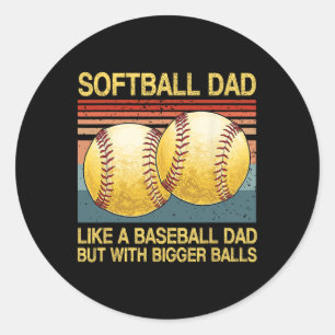 Softll papa verkoopt graag papa Funny papa Vaderda Ronde Sticker