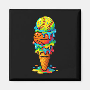 Softll Sketll Ijs Drip Kleurrijke Zomer Game Magneet