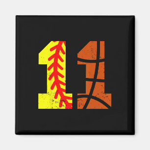 Softll Sketll Nummer 11 Jersey Grappige 11e Verjaa Magneet