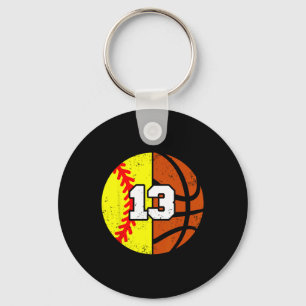 Softll Sketll Nummer 13 Jersey Grappige 13e Verjaa Sleutelhanger