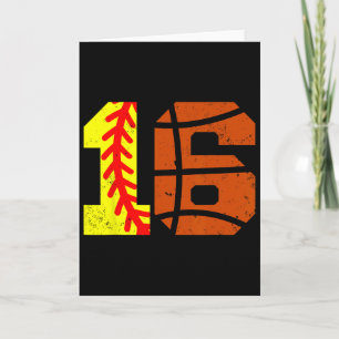 Softll Sketll Nummer 16 Jersey Grappige 16e Verjaa Kaart