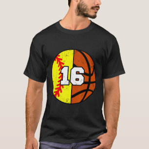 Softll Sketll Nummer 16 Jersey Grappige 16e Verjaa T-shirt
