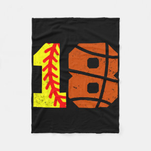 Softll Sketll Nummer 18 Jersey Grappige 18e Verjaa Fleece Deken