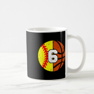 Softll Sketll Nummer 6 Jersey Grappige 6e Verjaard Koffiemok